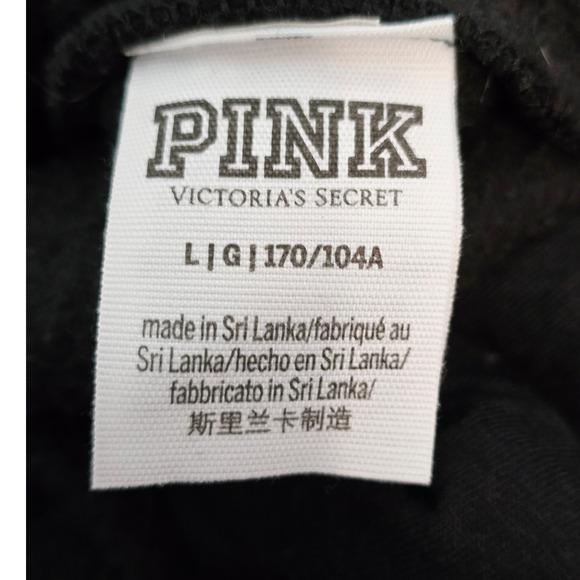 Victoria Secret Pink Black Camoflauge Reversible Womens Sherpa Jacket L - Picture 7 of 8
